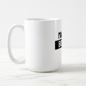 Own Name Minimalist Modern Plain Black White Koffiemok (Links)