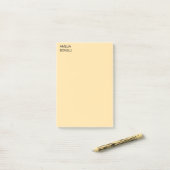 Own Name Modern Minimal Professional Plain Beige Post-it® Notes (Op bureau)