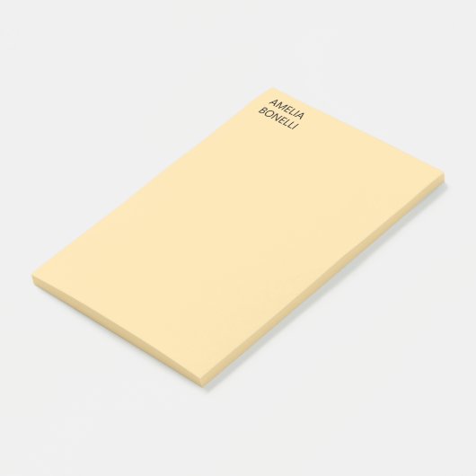 Own Name Modern Minimal Professional Plain Beige Post-it® Notes (Schuin)