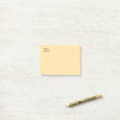 Own Name Modern Minimal Professional Plain Beige Post-it® Notes (Op bureau)