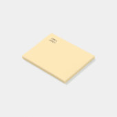 Own Name Modern Minimal Professional Plain Beige Post-it® Notes (Schuin)