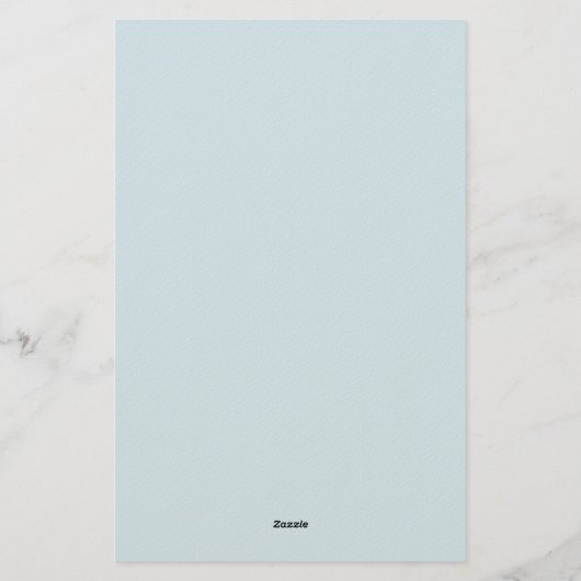 Own Name Modern Minimalist Professional Plain Blue Briefpapier (Achterkant)