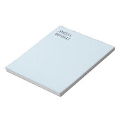 Own Name Modern Minimalist Professional Plain Blue Notitieblok (Linkerzijde)