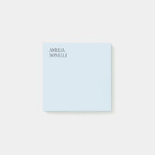 Own Name Modern Minimalist Professional Plain Blue Post-it® Notes (Voorkant)