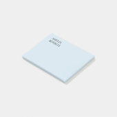Own Name Modern Minimalist Professional Plain Blue Post-it® Notes (Schuin)