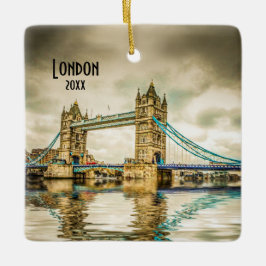 Own Photo London England Europe Travel Souvenir Keramisch Ornament