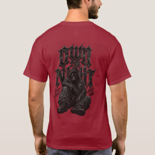 Own The Night Donkere Gotische Lonely Wolf Grunge T-shirt