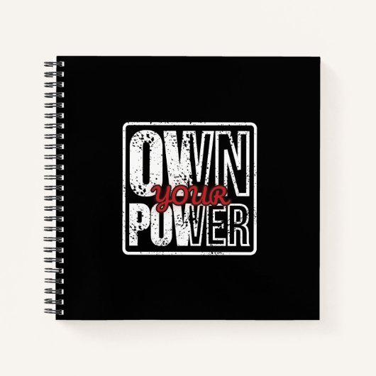 Own Your Power – Bold Motivational Quote Design Notitieboek (Voorkant)