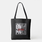 Own Your Power – Bold Motivational Quote Design Tote Bag (Achterkant)