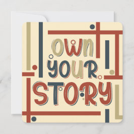 Own Your Story – Inspirational Typography Design Feestdagenkaart