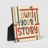 Own Your Story – Inspirational Typography Design Fotoplaat (Voorkant)