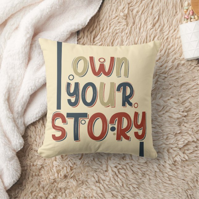 Own Your Story – Inspirational Typography Design Kussen (Deken)