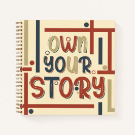 Own Your Story – Inspirational Typography Design Notitieboek