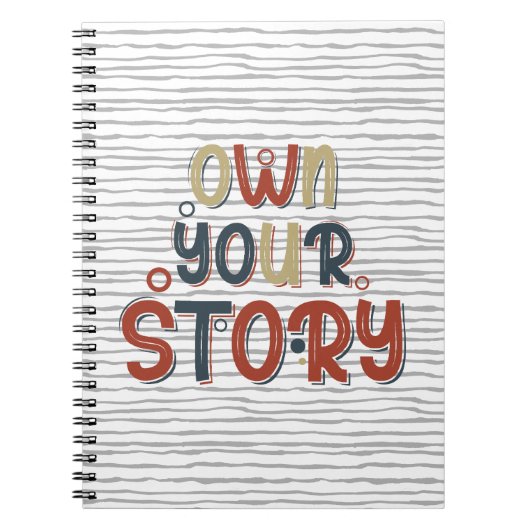 Own Your Story – Inspirational Typography Design Notitieboek (Voorkant)