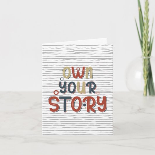 Own Your Story – Inspirational Typography Design Notitiekaartje (Voorkant)