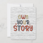 Own Your Story – Inspirational Typography Design Notitiekaartje (Voorkant)
