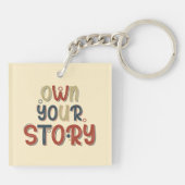 Own Your Story – Inspirational Typography Design Sleutelhanger (Achterkant)