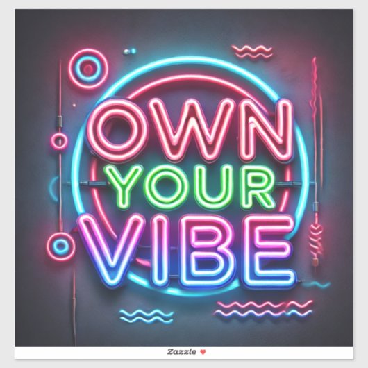 Own Your Vibe – op maat gesneden vinyl Stickers (Vel)
