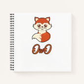 OwO Cute Fox Funny Furry Fandom Furkoffer Gift Notitieboek (Voorkant)