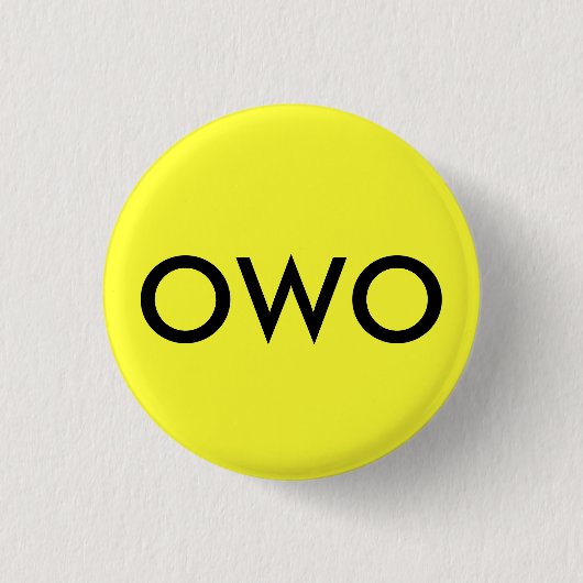 OWO RONDE BUTTON 3,2 CM (Voorkant)