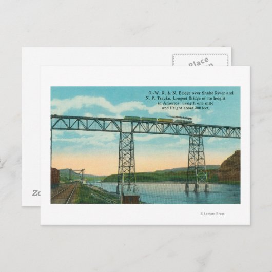 OWR & N Bridge SceneSnake River, ID Briefkaart (Voorkant / Achterkant)