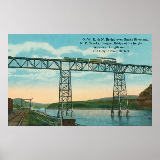 OWR & N Bridge SceneSnake River, ID Poster (Voorkant)