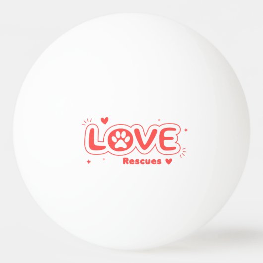 OWRAssist Love Redt Pingpongbal (Voorkant)