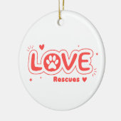 OWRAssist Love Rescues Keramisch Ornament (Links)