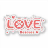 OWRAssist Love Rescues Sticker (Voorkant)