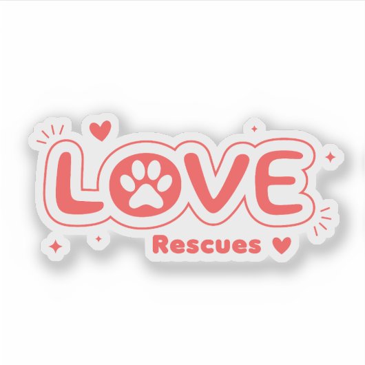 OWRAssist Love Rescues Sticker (Voorkant)