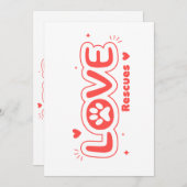 OWRAssit Love Rescues Bedankkaart (Voorkant / Achterkant)