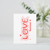 OWRAssit Love Rescues Briefkaart (Staand voorkant)