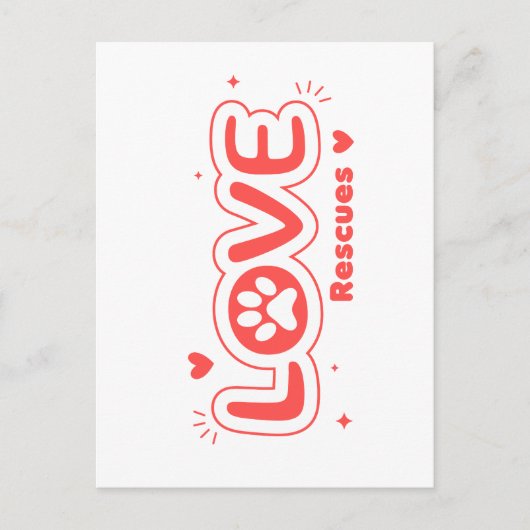 OWRAssit Love Rescues Briefkaart (Voorkant)