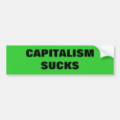#OWS CAPITALISME SUCKS BUMPERSTICKER (Voorkant)