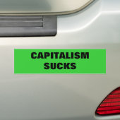 #OWS KAPITALISME IS VERSLINDEND BUMPERSTICKER (Op auto)