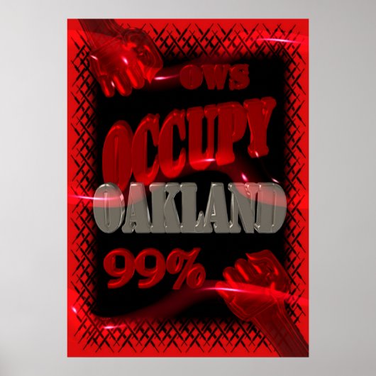 OWS protestactie OCCUPY Oakland wall street 99% st Poster (Voorkant)
