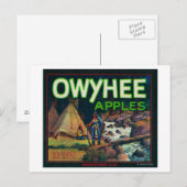 Owyhee Apple Crate LabelNampa, ID Briefkaart (Voorkant / Achterkant)