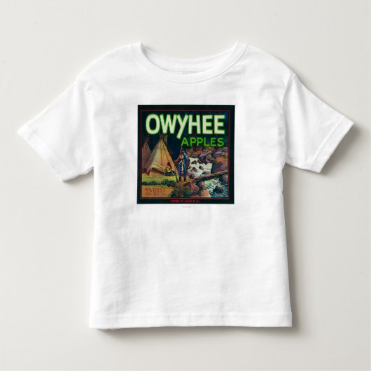 Owyhee Apple Crate LabelNampa, ID Kinder Shirts (Voorkant)