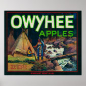 Owyhee Apple Crate LabelNampa, ID Poster (Voorkant)
