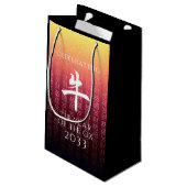 Ox 牛 Red Gold Chinese Zodiac Lunar Symbol Klein Cadeauzakje (Achterkant Gekanteld)