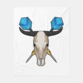 Ox in Darts met Dart Fleece Deken (Voorkant)