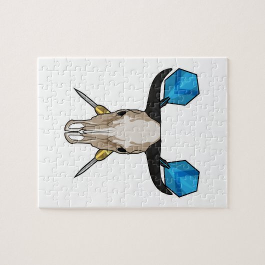 Ox in Darts met Dart Legpuzzel (Horizontaal)