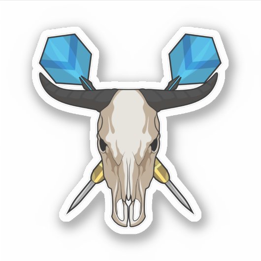 Ox in Darts met Dart Sticker (Voorkant)