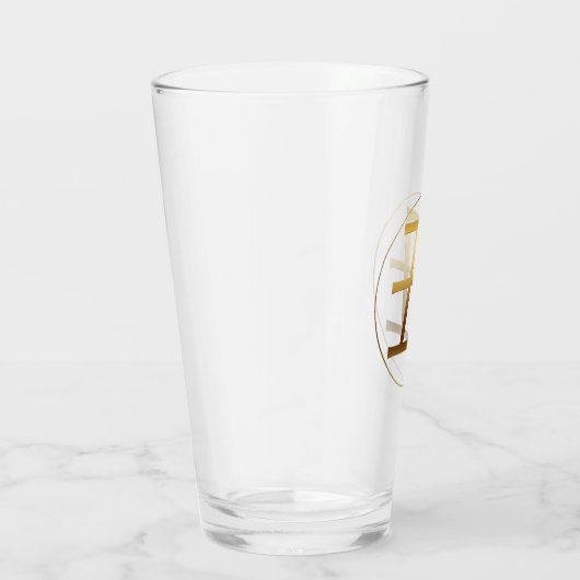Ox jaar goudreliëfeffect Symbool Zodiaglas Glas (Rechts)
