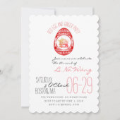 OX jaar rode eieren en gember Party Baby nodigt ui Kaart (Voorkant)