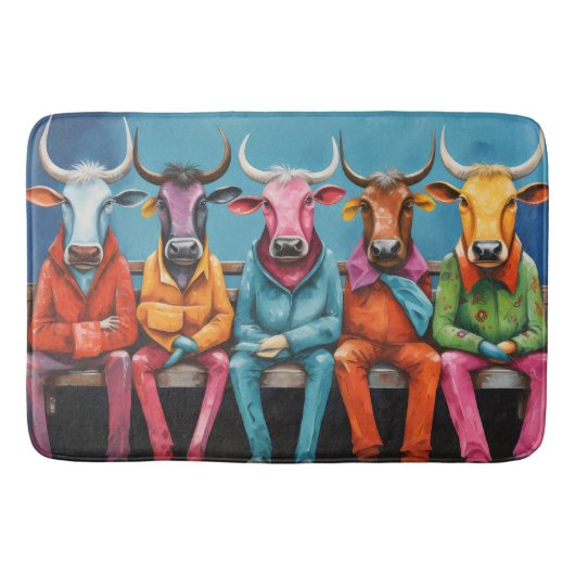 Ox Koe Boerderij Aangekleed Badmat (Voorkant)