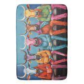 Ox Koe Boerderij Aangekleed Badmat (Voorkant Verticaal)