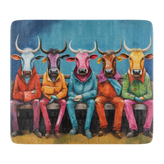 Ox Koe Boerderij Aangekleed Snijplank (Voorkant)