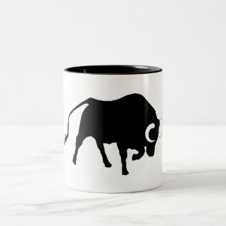 ox, moggy, rundvee, koe, stierengevecht, corrida,  tweekleurige koffiemok