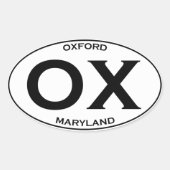 OX - Oxford Nederland Ovale Sticker (Voorkant)